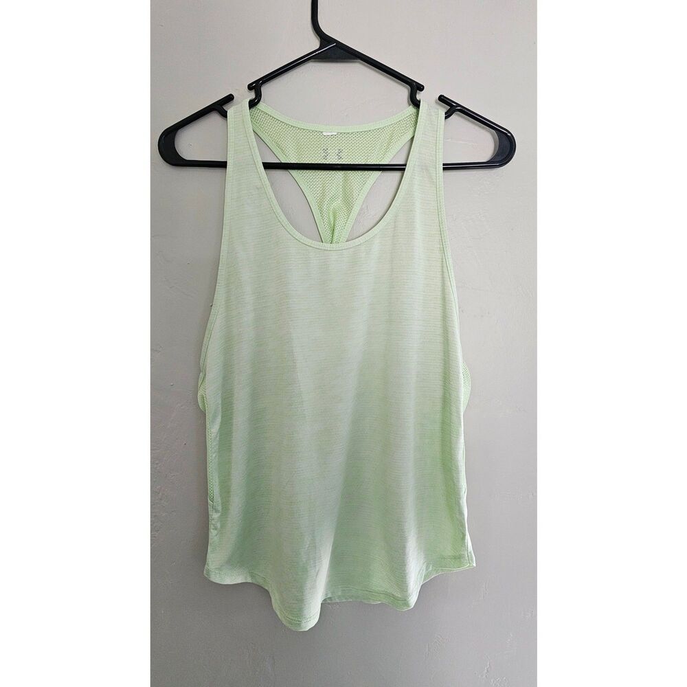 Under Armour Bright Green Mesh Ventilation Open Back Workout Tank Top